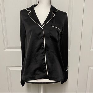 Cotton Candy LA XS Black button down pajama top